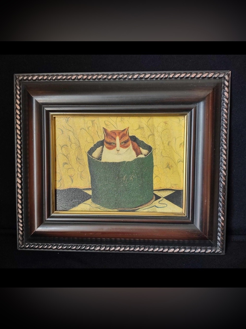 The Bombay Company “Arline The Cat” framed art